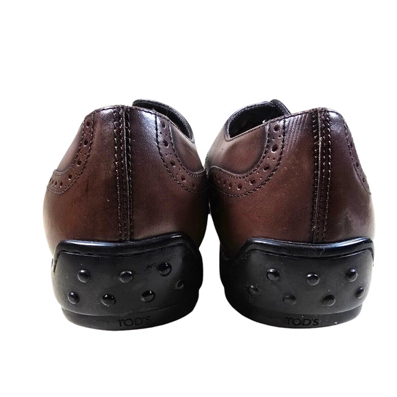 Tod’s Shoes Mens 8.5 Brown Oxford Dress Brogues Retail $1,145 Lace Up Derby
